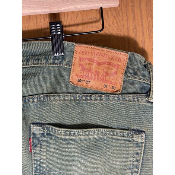 Levi's Men's 501 CT XX Customized & Tapered Button Fly Rare Green 2016 34x30 EUC - Picture 4 of 13